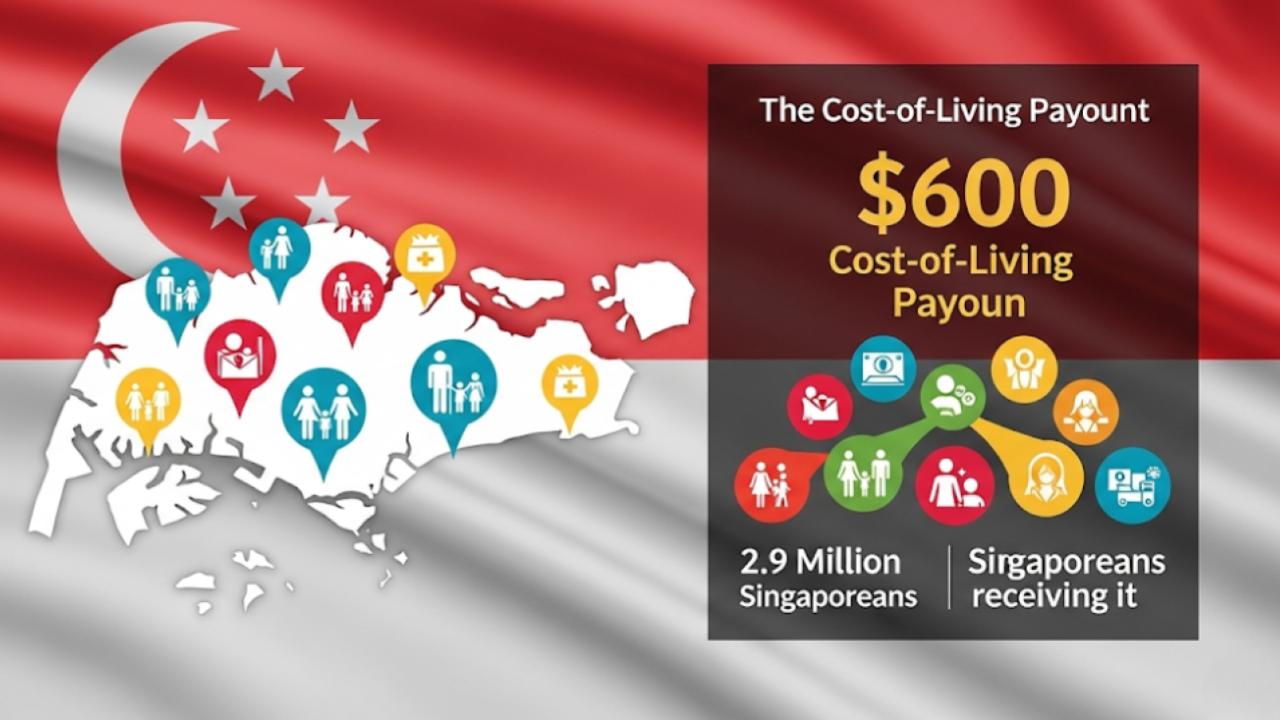 2.9 Million Singaporeans to Receive Up to $600 Cost-of-Living Payout – Check Your Eligibility and Payment Details!