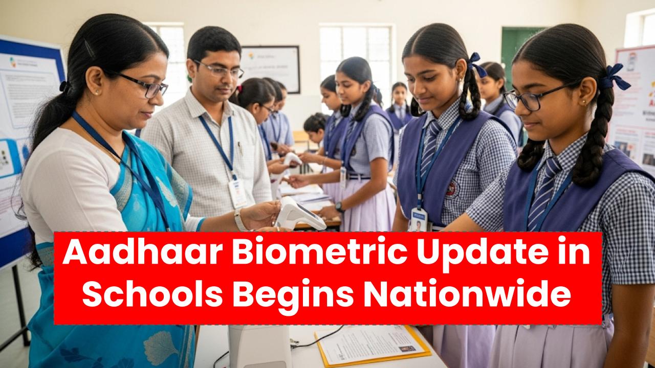 Aadhaar Biometric Update in Schools Begins Nationwide – How It Impacts Your Child & What to Do Next