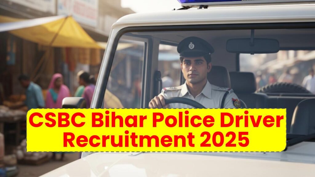 CSBC Bihar Police Driver Recruitment 2025: Don’t Miss Your Chance to Join the Force! 