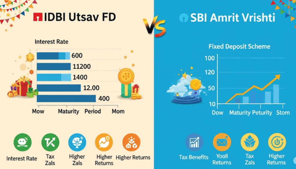 IDBI Utsav FD vs SBI Amrit Vrishti