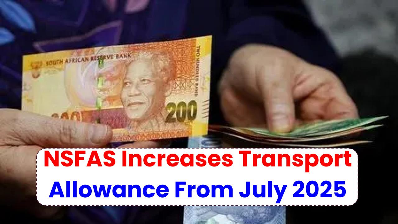 NSFAS Increases Transport Allowance From July 2025—Here’s How Much More You’ll Get